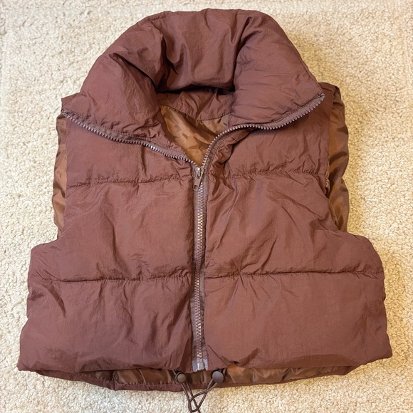 Brown Puffer Vest - Picture 2 of 5